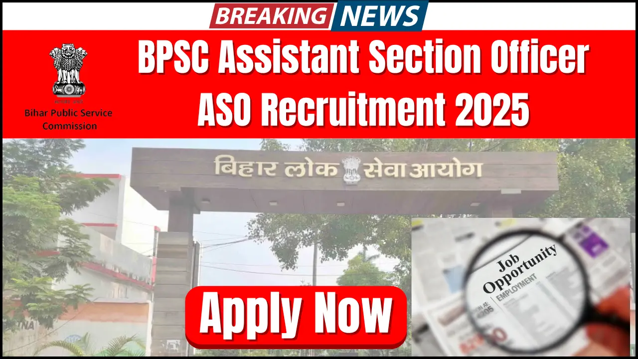 Bihar BPSC Assistant Section Officer ASO Recruitment 2025 - Apply Online for 41 Post