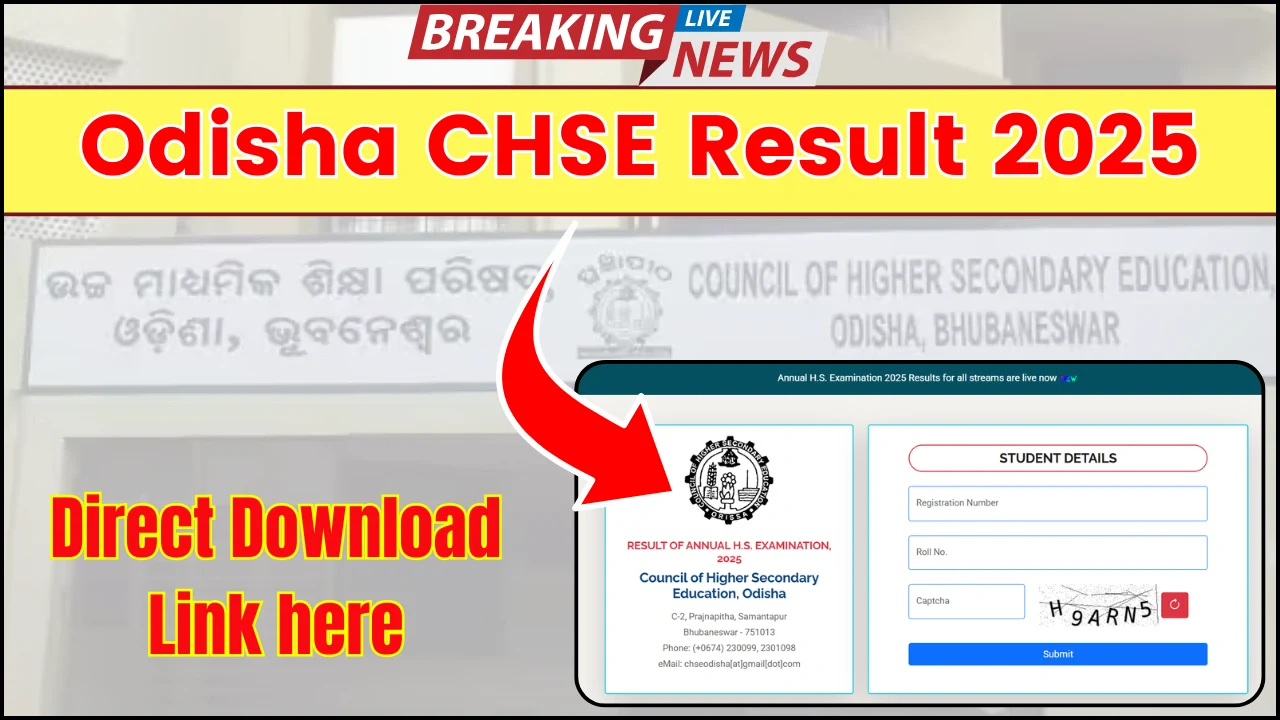 Odisha CHSE Result 2025 on 22nd May 2025 - Direct Download Link here